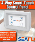Smart Switch Panel For Quiet Flush Marine Toilets With One-Touch Control, showing 4-way smart-touch functions