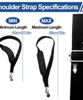 Universal Shoulder Strap for String Trimmers and Outdoor Power Tools, Adjustable Nylon Harness With Upgraded Metal Clip, length 23.6-35in