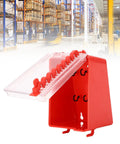 Portable Wall Mount Group Lock Box For Lockout Tagout, 8 Hole Key Station With 6 Inside And 2 Outside Hooks in warehouse