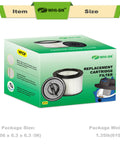 Packaging for Two Pack Washable Cartridge Filter And Retainer Set For Four Gallon Wet Dry Vacuums With Brush Quick Swaps.