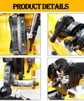 Beefed Up Electric Pipe Threader Machine With One Half To Two Inch NPT And BSPT Dies close-up of threaded gear and control knobs.