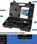 Open case of Hydraulic Knockout Punch Kit With 66 Kilonewton Power Pro Grade Six Hole Opening Dies From One Half To Two Inches Rotatable Head