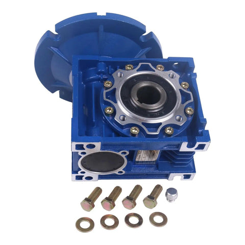 Worm Gear Speed Reducer 10 To 1 Ratio 56C Mount Hollow Shaft Output 637 Lb In 2.06 HP At 1750 RPM Heavy Duty Industrial Gearbox