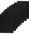 Nine Pack Black Sanding Paper Assortment With 9 Diverse Grits For Wet Or Dry Use, displayed in a flat layout.