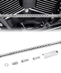 Chrome Gear Shift Linkage Replacement For Harley Davidson Touring Softail Dyna Trike Fatboy Electra Street Road Glide Wide Glide 1987 To 2021 Boss Chrome Build Made From Billet Aluminum With Smooth Operation And Easy Adjust For Crisp Precise Shifts. chrome billet aluminum shift linkage with hardware