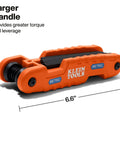 Pro Level Folding Hex Key Set Sporting Extended Blades Loaded With 31 Metric Sae Allen Wrenches And Torx Drivers, 6.6-inch orange handle
