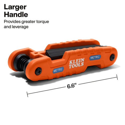 Pro Level Folding Hex Key Set Sporting Extended Blades Loaded With 31 Metric Sae Allen Wrenches And Torx Drivers, 6.6-inch orange handle