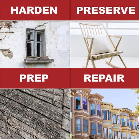Petrifier Water Based Wood Hardener For Repairing Wood Damaged By Insects Or Rot Brushed Or Sprayed Or Injected Visual Use Cases