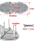 Lawn Aerator Shoes With Wrap Around Lacing And Spiked Soles For Easy Grass Aeration including dimensions and tools