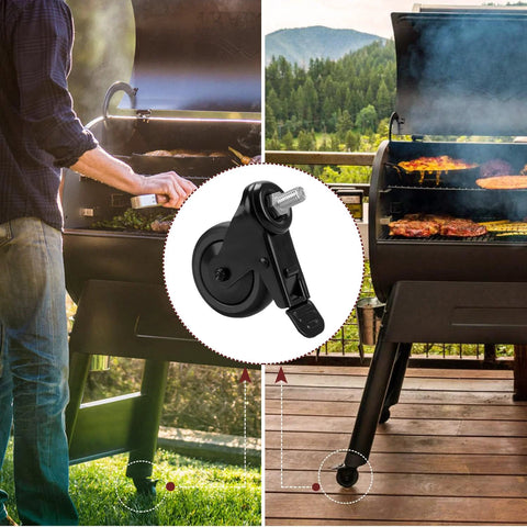 Pellet Grill Locking Caster Wheel Replacement For Navigator 850 1150 Austin XL Sportsman And Louisiana Grill 3 Inch Diameter