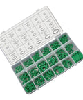 270Pcs O Ring Kit For Car A C And Plumbing, 18 Sizes NBR Rubber Seals Assortment in box, Pro Grade Repair Kit, Green