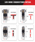 40 Piece Wire Tap Connectors Kit For 24-20 AWG Quick Solderless No Stripping T Tap Low Voltage Wire Connector with circuit diagrams