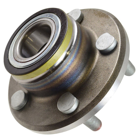Two Piece Front And Rear Wheel Bearing And Hub Assembly Set For 2005 2009 Chrysler 300 2006 2009 Dodge Charger And 2005 2008 Magnum Premium OEM Grade Hub Bearings With Easy Install close-up view of wheel bearing and hub assembly.