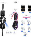 Dimensions and components of Dual Trim and Jack Plate Switch With Fingertip Blinker Style Bezel Control For Seastar Hydraulic Steering