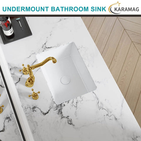 Hit 16 Inch Undermount Bathroom Sink Small Rectangle White Ceramic Undercounter Vanity Basin With Overflow Drain Dead Simple Install Top Shelf Clean Look Essential Home Reno Upgrade