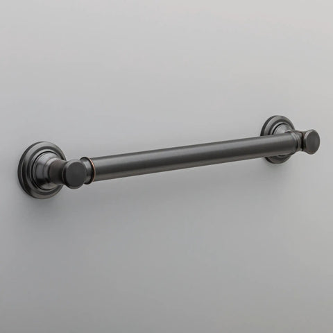 Venetian Bronze 24 Inch Traditional Grab Bar For Shower And Toilet Heavy Duty Support Up To 450 Lbs Zinc Posts With Stainless Steel Bar ADA Compliant Bathroom Safety Grip