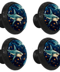 4 Piece Cabinet Knobs And Drawer Pulls Set Round Furniture Handles For Kids with shark design for dressers