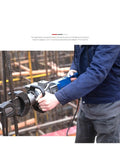 Portable Steel Bar Bending Machine With Electric Hydraulic System For Fast Rebar Cutting held by user on construction site.