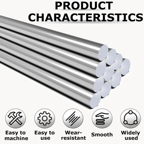 Two 304 Stainless Steel Round Rods One Quarter Inch Diameter By Twelve Inch Length Solid Shaft Metal Rod Stock For Diy Projects