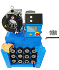 Heavy Duty Vertical Electric Hydraulic Hose Crimping Machine With Rock Solid Alloy Steel Dies And Pro Grade Three Phase Motor for fittings.