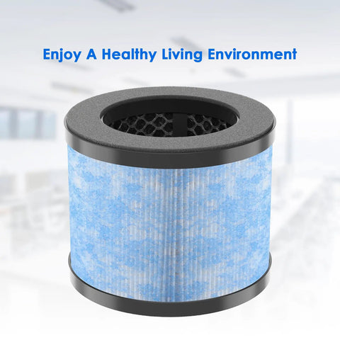 Replacement Filter For Miko Ibuki C102 MA01 MA04 And Okaysou AirMic 4S Purifier with three stage filtration, close-up view.