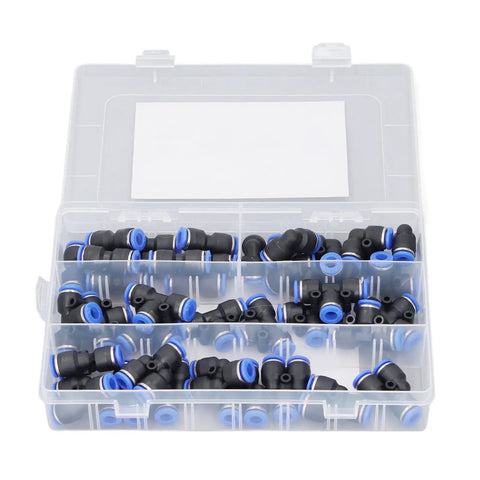40 Piece Pneumatic Fitting Kit With Splitter Tee And Elbow Straight Connectors For Pu Nylon Pipe Air Tools DIY Shop Gear That Hits The Spot For Smooth Systems, in organizer case