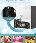 One Point One Cubic Foot Compact Countertop Mini Freezer Built For Tiny Dorm Kitchens Home Offices And Campers Hella Easy Plug And Play Real Deal Frozen Food Storage adjustable thermostat with temperature range -7.6°F to 14°F