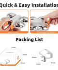 Quick-Release Gimbal Bumper For NEO Drone shown with easy installation directions and packing list for anti-collision full gimbal protection.