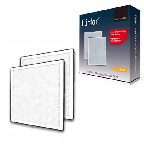 Go To Replacement Filter For PureZone PEAIRPLG Air Purifier With 3 In 1 H13 High Efficiency Filter Including Pre Filter And Activated Carbon, PEAIRFIL Compatible, 2 Pack showing filters and packaging