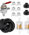 1-633347 Cut Off Fuel Valve With In Line Filter Kit Two Way One Quarter Inch Barbs Heavy Duty Steel Petcock components