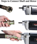 Steps to connect shaft and motor of Handheld Power Concrete Vibrator 950W 13000 RPM With Two And A Half Meter Shaft Pencil Vibrator