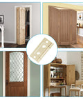 Top Shelf Non Mortise Door Hinges, 2 Inch Imitation Gold Finish, 12 Pack With Hardware for various interior doors and cabinets.