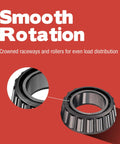 Taper Bearing Cone Beefed-Up For Heavy Duty Performance With Premium Steel Smooth Rotation From Crowned Raceways OE Style Design