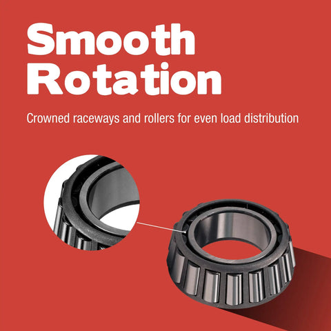 Taper Bearing Cone Beefed-Up For Heavy Duty Performance With Premium Steel Smooth Rotation From Crowned Raceways OE Style Design