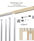 36x80 Inch Pocket Door Frame Hardware Kit With Two Way Soft Close For 2x4 Stud Walls with aluminum track and components