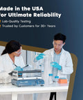 Lab technicians using equipment for Quick Bacteria Water Test Kit Checks Tap Well And Drinking Water Detects Coliform E Coli.