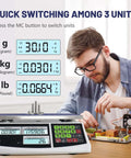 Hochleistungs-Zählwaage mit 30 kg (66 lb) Tragkraft und einer Genauigkeit von 0,1 g, ausgestattet mit Digitalanzeige und Umschaltfunktion für die Einheiten