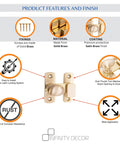 Satin Brass Oval Cabinet Turn Latch For Cupboards And Wardrobes 55mm Solid Brass Built To Last Rust Resistant Hardware
