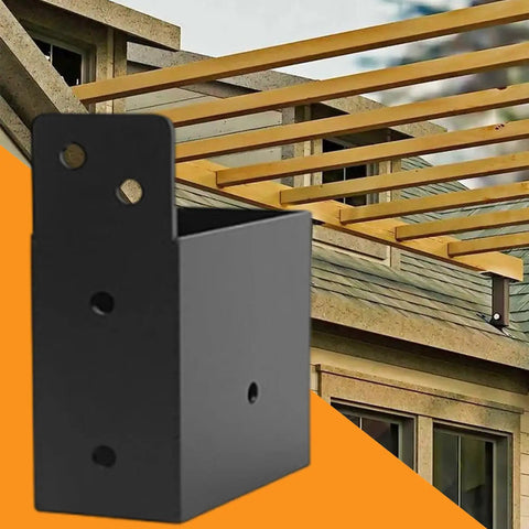 Heavy Duty Gazebo Brackets And Pergola Hardware Kit 4 Piece Outdoor Steel Connectors For Decks Sheds Greenhouses And Garages No Fuss Setup Anti Rust Finish Black