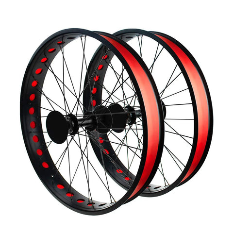 Two wheels with red Rim Strip Rim Tape 26 Inch Fat Tire Liner PVC Inner Tube Cushion Protector Anti Puncture For Bikes