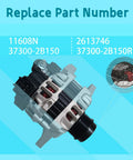 Durable 90 Amp 12 Volt 6 Groove Alternator Replacement For Kia Soul 2012 2013 1 6L With Clockwise Rotation Direct Fit Replaces