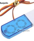 Close-up of One Tenth RC Police Lights LED Flashing Lamp Kit With Nine Modes showing blue LED cover and wiring details.