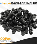 100 black rubber gaskets from One Quarter Inch Quick Coupler Gasket Kit For HVAC And AC Refrigeration Hose Seals With Rugged Rubber