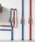 Installed 10 Pack 1/2 Inch PEX Brass Full Port Shut Off Ball Valve Hot And Cold Quarter Turn Red Blue Water Stop Valve for plumbing
