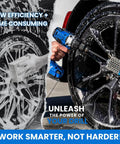 Extended Reach Drill Brush Attachment For Cars And Trucks With Beast Power And Heavy Duty Non Scratch Nylon Bristles All Purpose Wheel And Tire Cleaner For Tires Rims Wheel Wells Engine Bays Exhaust Pipes Running Boards And Hard To Reach Areas being used to clean car wheel