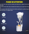 Dodge Ram 1500 Fuel Pump Assembly E7186M Replacement with instructions and features highlighted, for 2004-2006 models.