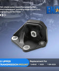 Close-up of black transmission mount from Six Piece Drop In Engine And Transmission Mount Set For Honda Accord 2003 2004 2005 2006 2007 2.4L Automatic Replacement Kit With Mounts Compatible With A4526HY A4517 A4516 A4510 A4509 A4542