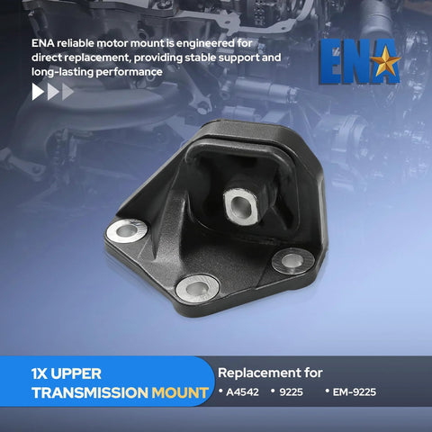Close-up of black transmission mount from Six Piece Drop In Engine And Transmission Mount Set For Honda Accord 2003 2004 2005 2006 2007 2.4L Automatic Replacement Kit With Mounts Compatible With A4526HY A4517 A4516 A4510 A4509 A4542