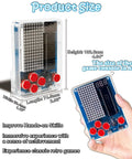 Hands On Soldering Practice Kit For A DIY Game Device With Four Classic Style Games Beginner STEM Learning Kit showing product size