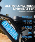 Compact 16 Inch Fat Tire Electric Bike For Teens And Adults With 500W Motor 36V 12.8Ah Removable Battery detail